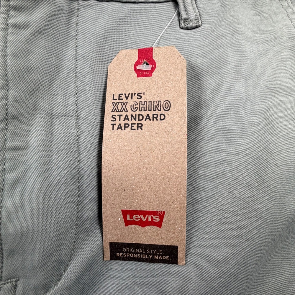 Levis XX Chino Pants Mens 36x30* Olive Green Standard Taper Stretch 85226-0094 - Picture 7 of 10